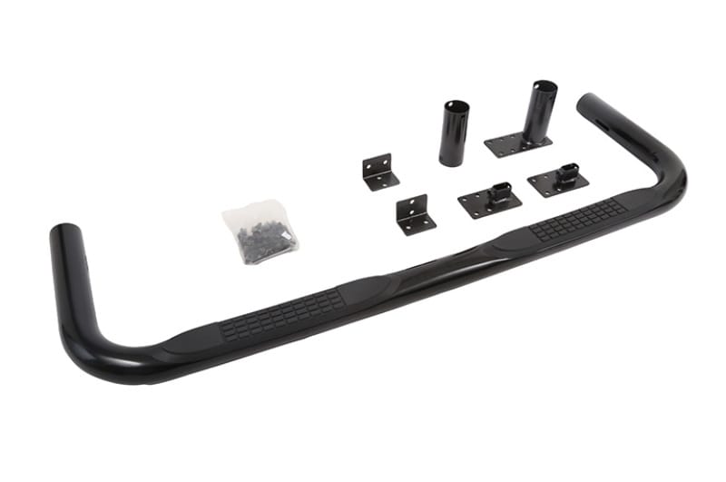 Dee Zee — UltraBlack Steel Side Steps Universal 3 in. Round Cab Length