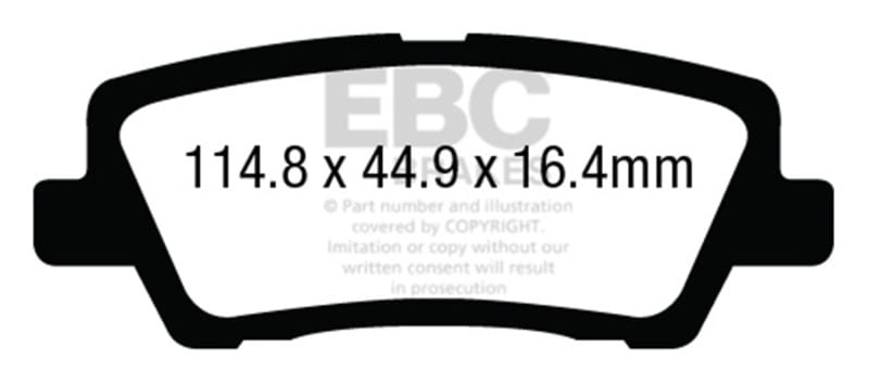 EBC — EBC 12+ Cadillac ATS 2.0 Turbo Ultimax2 Rear Brake Pads
Disc Brake Pad