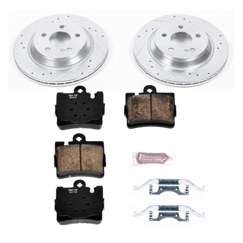 PowerStop — Z23 Daily Driver Carbon-Fiber Ceramic Brake Pad and Drilled & Slotted Rotor Kit