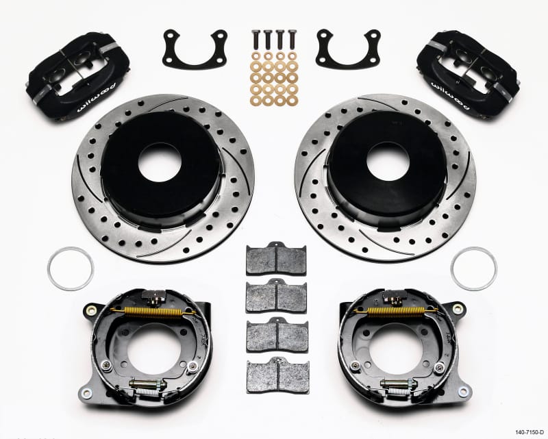 Wilwood — KIT,REAR,DISC/DRUM,BIG FORD,NEW STYLE 2.50 OFF,CURRIE,1PC,SRP,BLACK PWD COAT