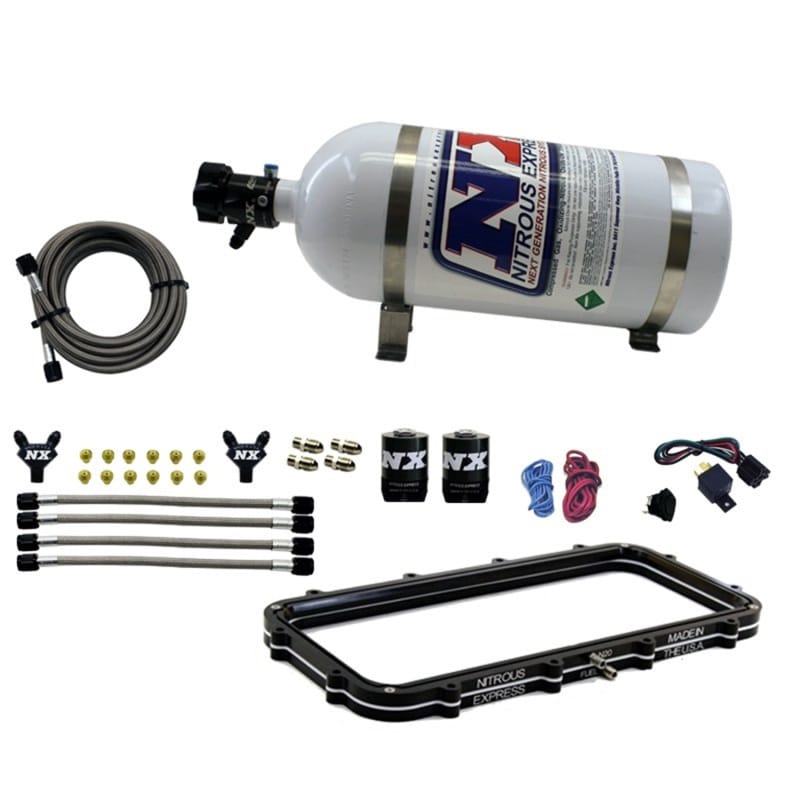 Nitrous Express — Holley High Ram Plenum Plate System w/ 5lb Bottle
Nitrous Oxide Injection System Kit