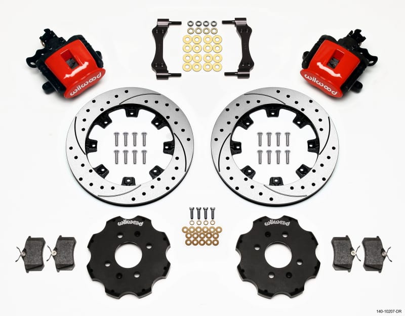 Wilwood — KIT,REAR,CPB,CIVIC/INTEGRA,DISC,2.39 HUB OFFSET,12.19 ROTOR,DRILLED,RED