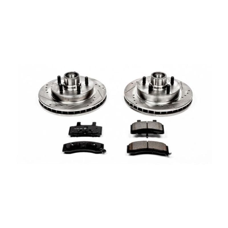 PowerStop — Z23 Daily Driver Carbon-Fiber Ceramic Brake Pad and Drilled & Slotted Rotor Kit