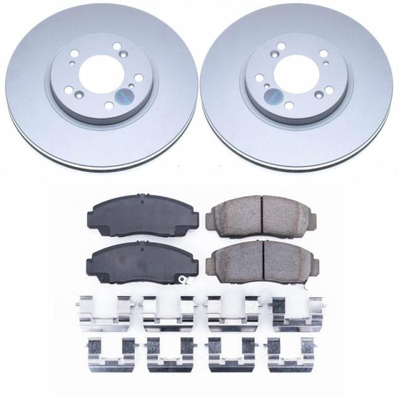 PowerStop — Genuine Geomet Coated Rotor and Low-Dust Ceramic Brake Pad Kit