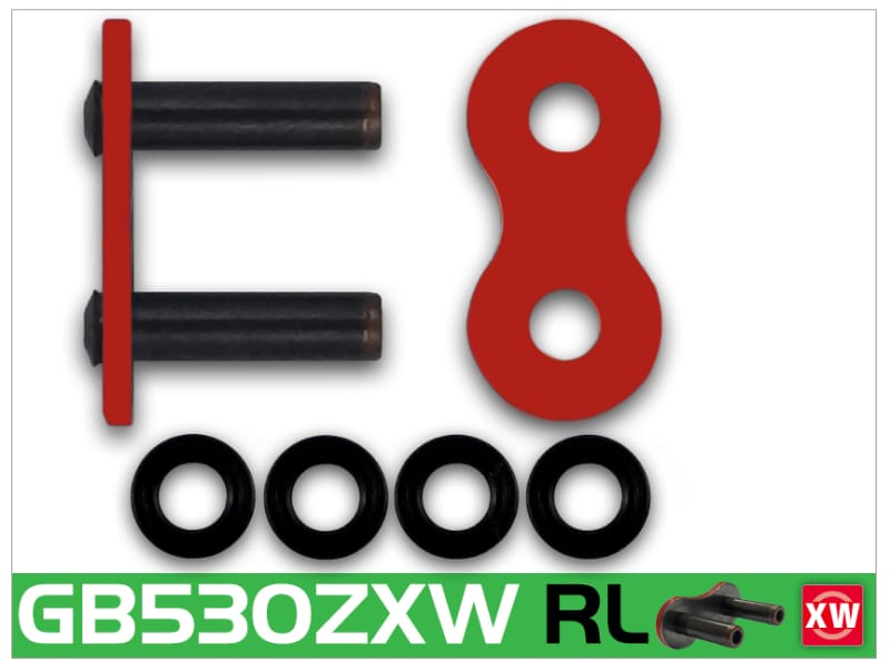 RK Chain — RK Chain RR530ZXW-RIVET - Red