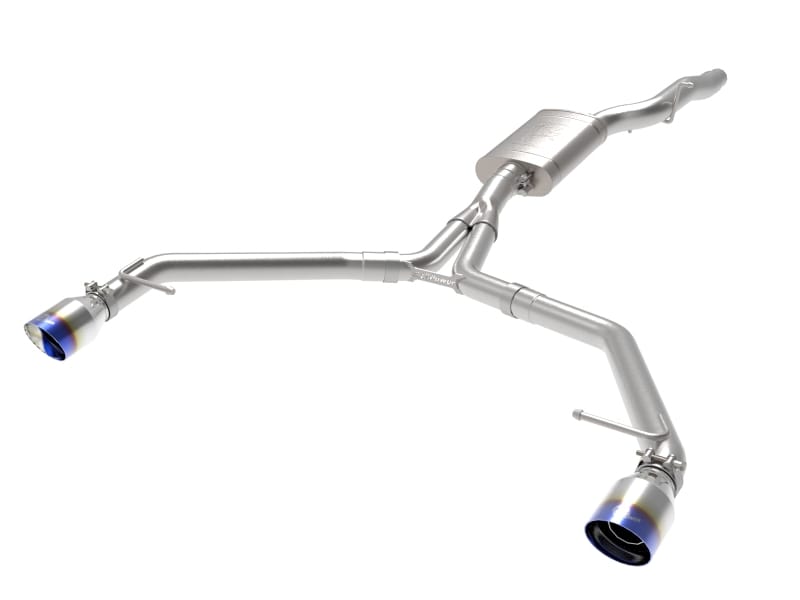 aFe — MACH Force-Xp 3 to 2-1/2 IN Stainless Steel Axle-Back Exhaust w/ Blue Flame Ti