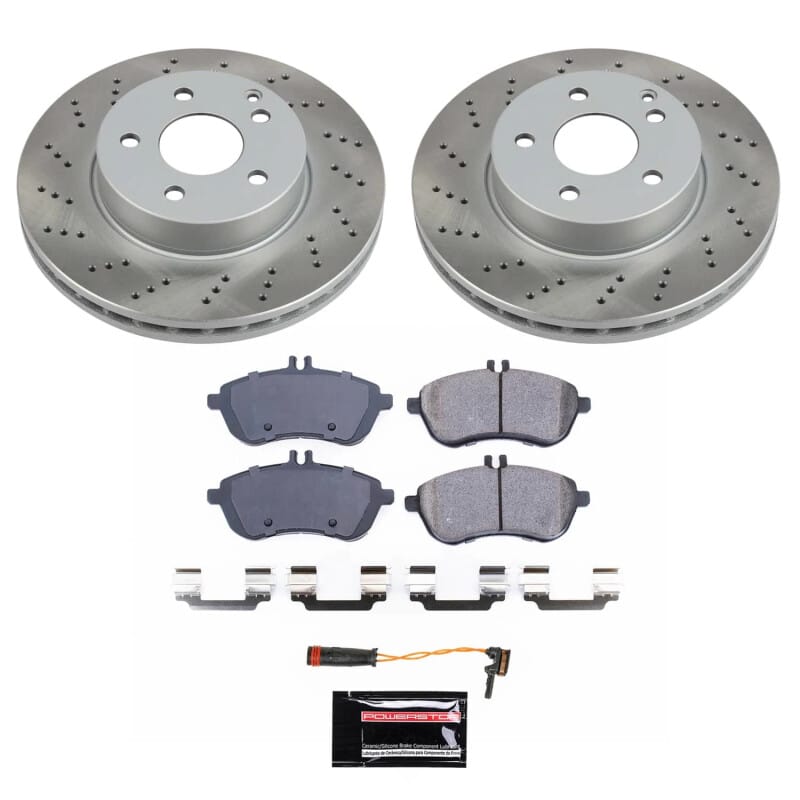 PowerStop — Semi-Coated Rotor and Low-Dust Ceramic Brake Pad Kit