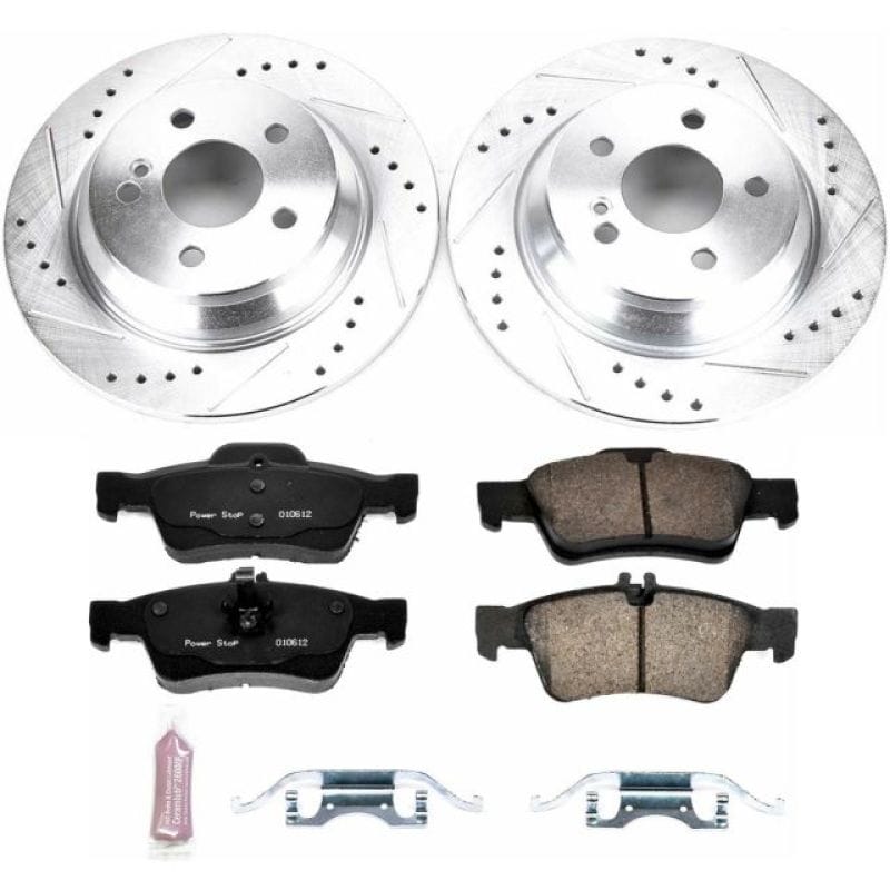 PowerStop — Z23 Daily Driver Carbon-Fiber Ceramic Brake Pad and Drilled & Slotted Rotor Kit