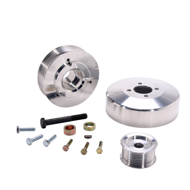 BBK — 1997-2004 FORD 4.6L/5.4L F-SERIES/EXPED 3 PC UNDER DRIVE PULLEY KIT (ALUMINUM)
Power-Plus Series® Underdrive Pulley System