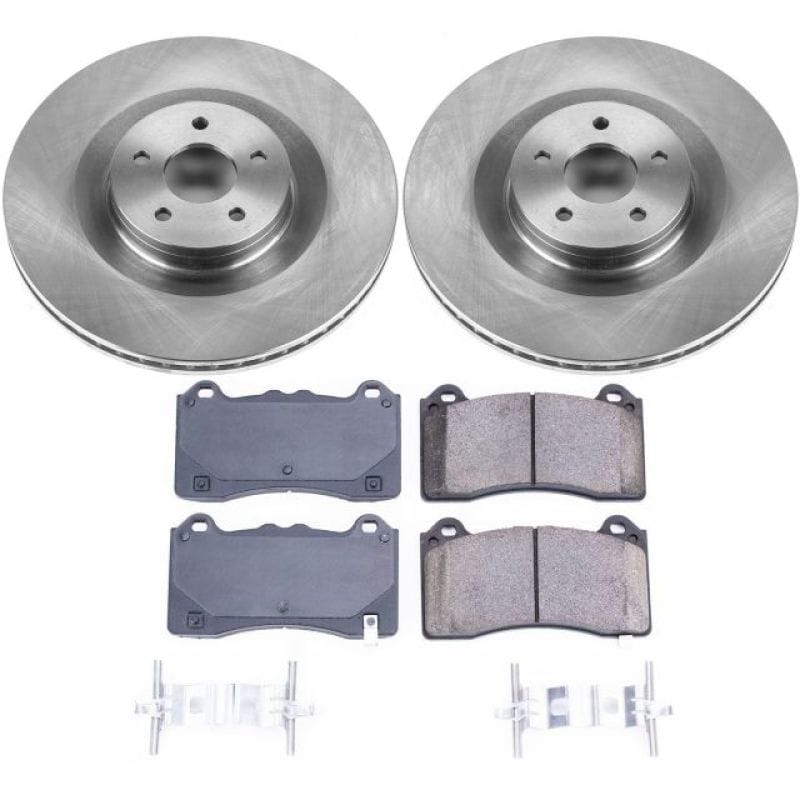 PowerStop — OE Stock Replacement Low-Dust Ceramic Brake Pad and Rotor Kit