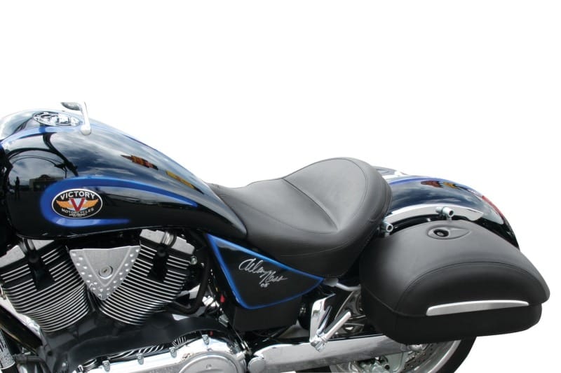 Mustang Motorcycle — Mustang 03-17 Victory Vegas, Kingpin, 05-07 8-Ball Standard Touring Solo Seat - Black
