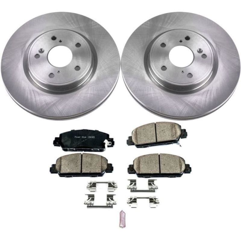 PowerStop — OE Stock Replacement Low-Dust Ceramic Brake Pad and Rotor Kit