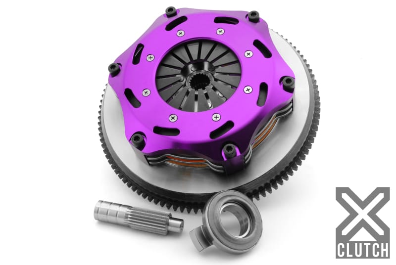 XCLUTCH — Clutch Kit Inc Chromoly Flywheel; 7  1/4" Twin Solid Ceramic Clutch Discs