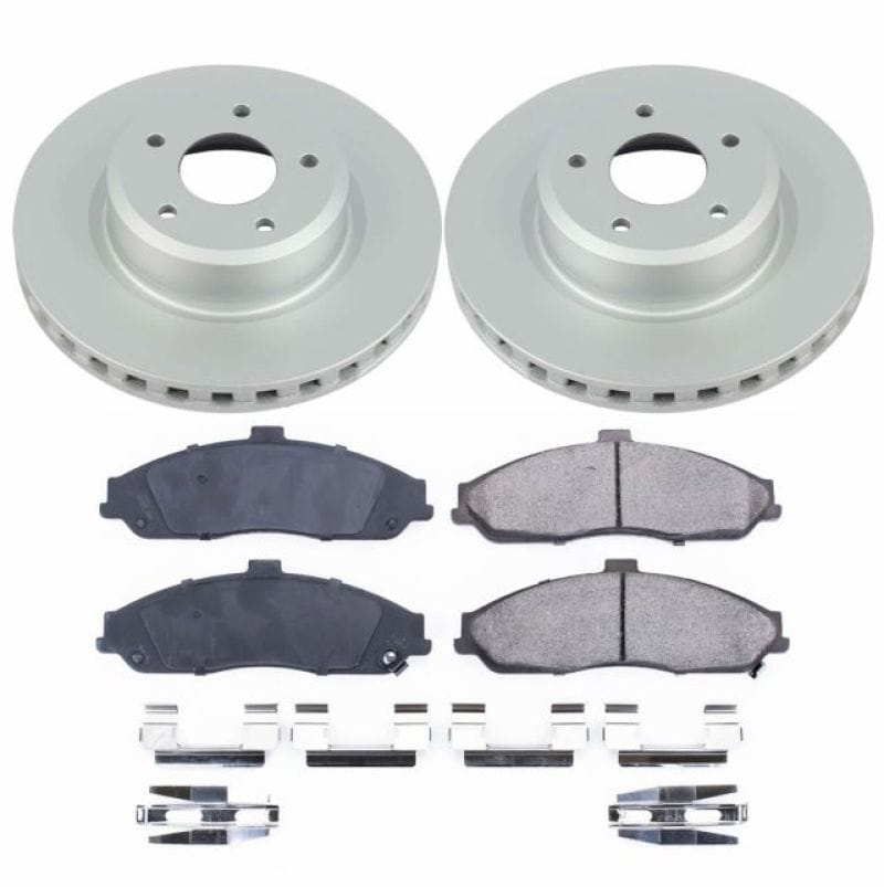 PowerStop — Genuine Geomet Coated Rotor and Low-Dust Ceramic Brake Pad Kit