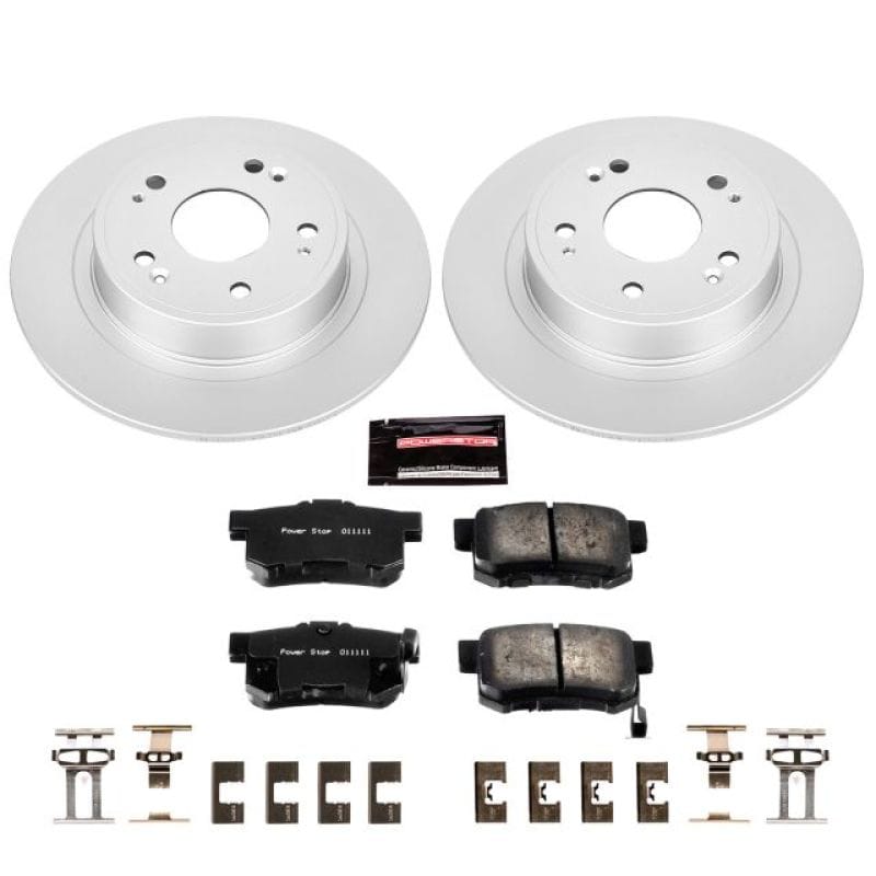 PowerStop — Genuine Geomet Coated Rotor and Low-Dust Ceramic Brake Pad Kit