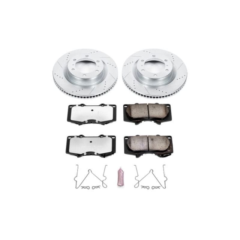 PowerStop — Z36 Truck and SUV Carbon-Fiber Ceramic Brake Pad and Drilled & Slotted Rotor Kit