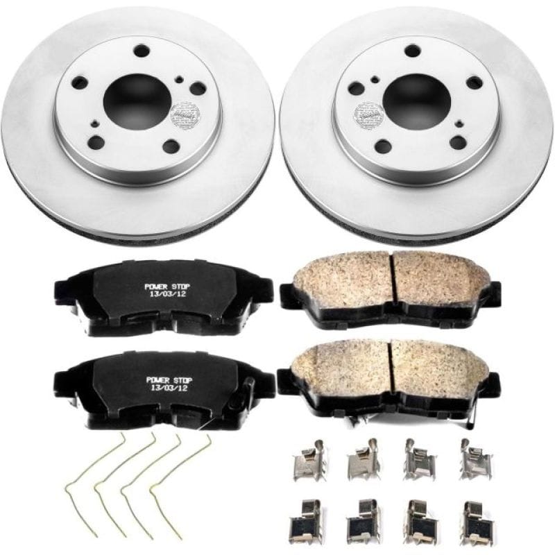 PowerStop — Genuine Geomet Coated Rotor and Low-Dust Ceramic Brake Pad Kit