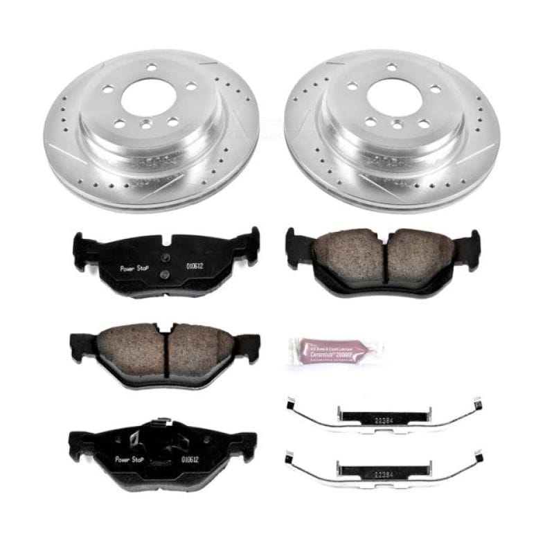 PowerStop — Z23 Daily Driver Carbon-Fiber Ceramic Brake Pad and Drilled & Slotted Rotor Kit