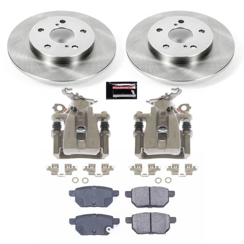 PowerStop — OE Stock Replacement Low-Dust Ceramic Brake Pad, Rotor and Caliper Kit
