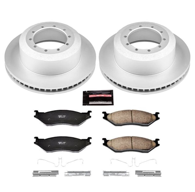 PowerStop — Genuine Geomet Coated Rotor and Low-Dust Ceramic Brake Pad Kit