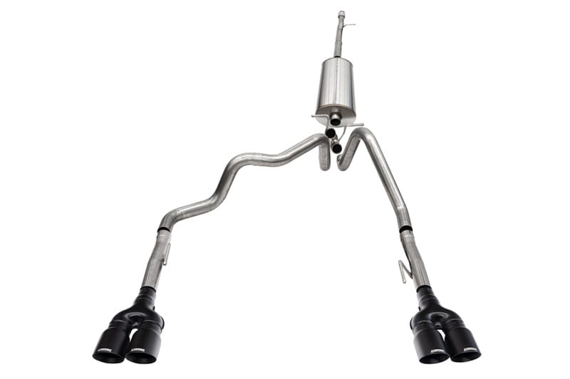 CORSA Performance — 3.0in.-2.5in. Cat-Back Dual Rear Exit Exhaust System with Twin 4.0in. Black Powd