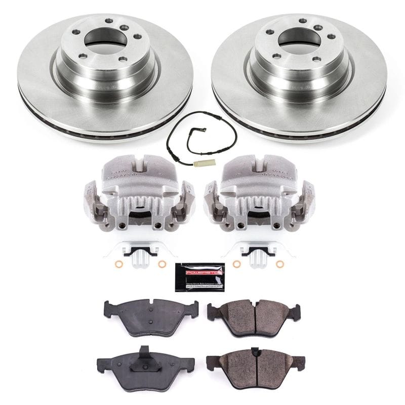 PowerStop — OE Stock Replacement Low-Dust Ceramic Brake Pad, Rotor and Caliper Kit
