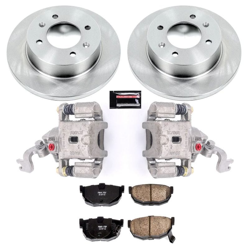 PowerStop — OE Stock Replacement Low-Dust Ceramic Brake Pad, Rotor and Caliper Kit