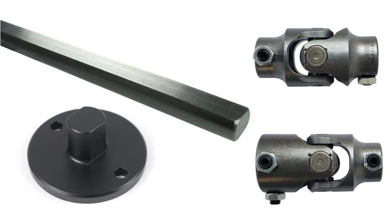 Ridetech — Steering column u-joint kit for 1965-1978 F-100, stock column to 79-93 Mus rack.