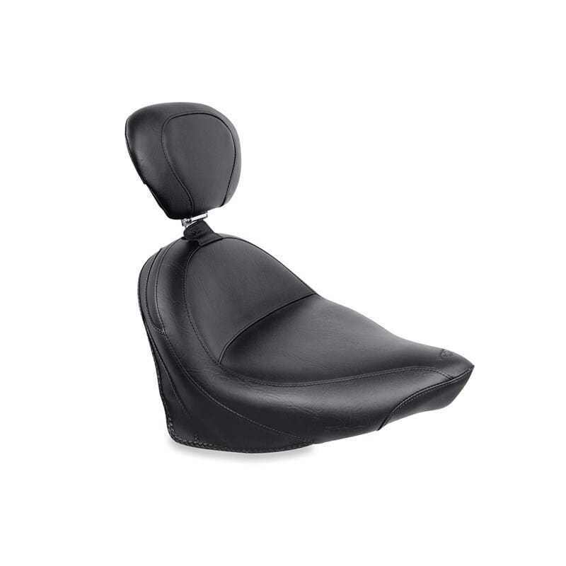 Mustang Motorcycle — Mustang 03-17 Victory Vegas/ Kingpin, 05-07 8-Ball Touring Solo Seat w/Driver Backrest - Black
