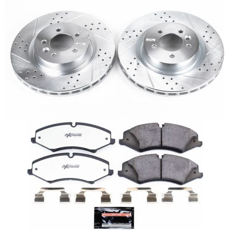 PowerStop — Z36 Truck and SUV Carbon-Fiber Ceramic Brake Pad and Drilled & Slotted Rotor Kit