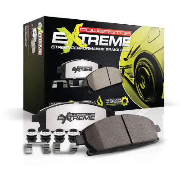 PowerStop — PowerStop - Z26 Performance Carbon-Fiber Ceramic Brake Pads with Hardware Kit
