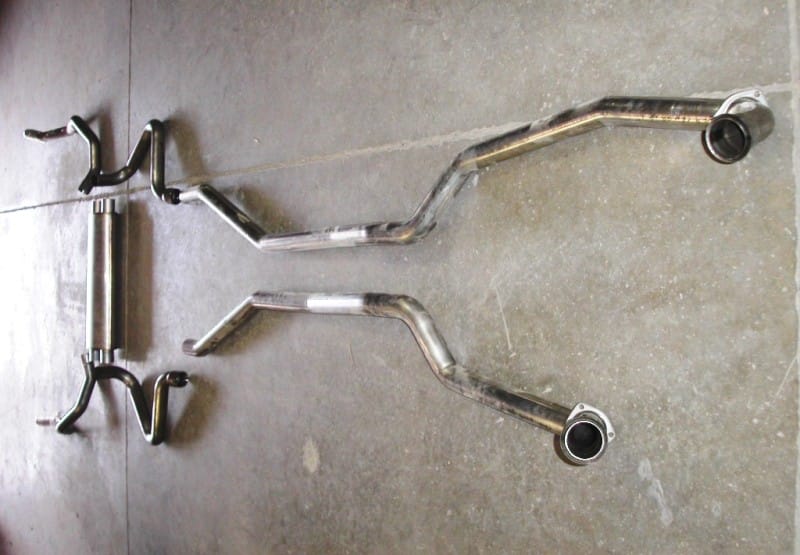 Stainless Works — Stainless Works BBC Catback Transverse Muffler Fits Factory Manifolds