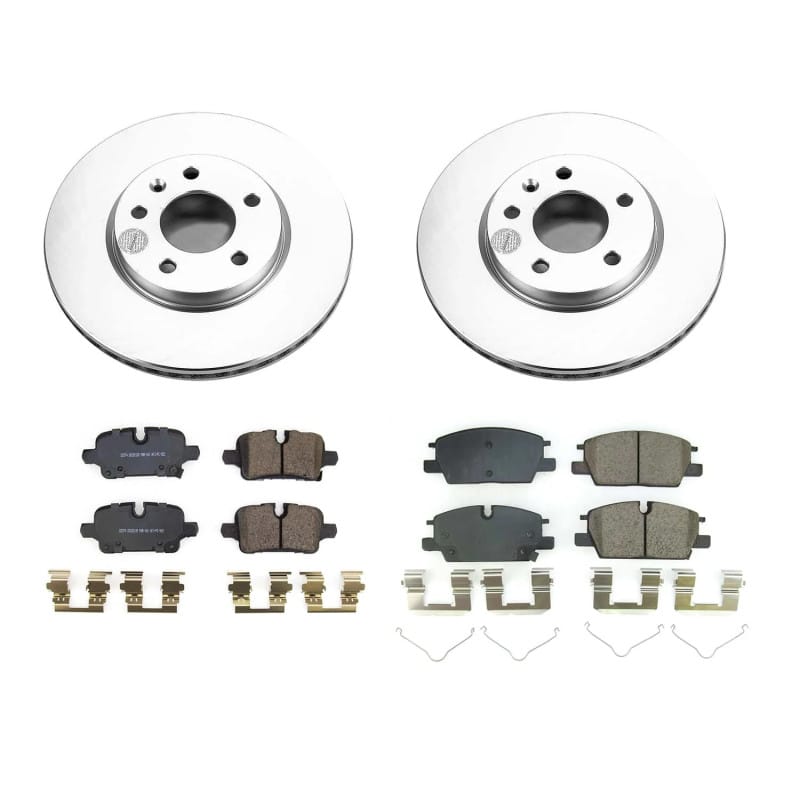 PowerStop — Genuine Geomet Coated Rotor and Low-Dust Ceramic Brake Pad Kit