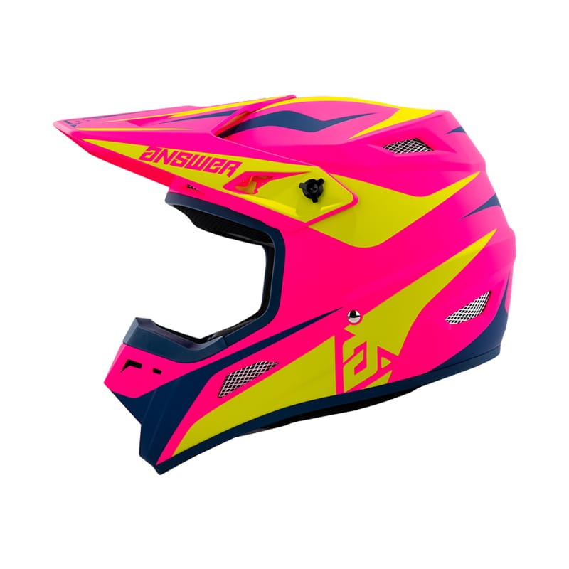 Answer — Answer 26 AR1 Mototown Helmet Matte Pink/Hyper Acid/Dark Blue Youth - Small