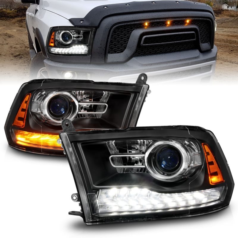 ANZO — ANZO 09-18 Dodge Ram 1500/2500/3500 LED Plank Style Headlights Switchback + Sequential - Matte Black
Head Light Set
HdLtSet