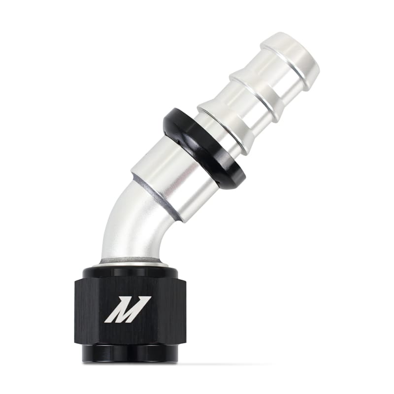 Mishimoto — Push-Lock Fitting, -10AN, 45-Degree
