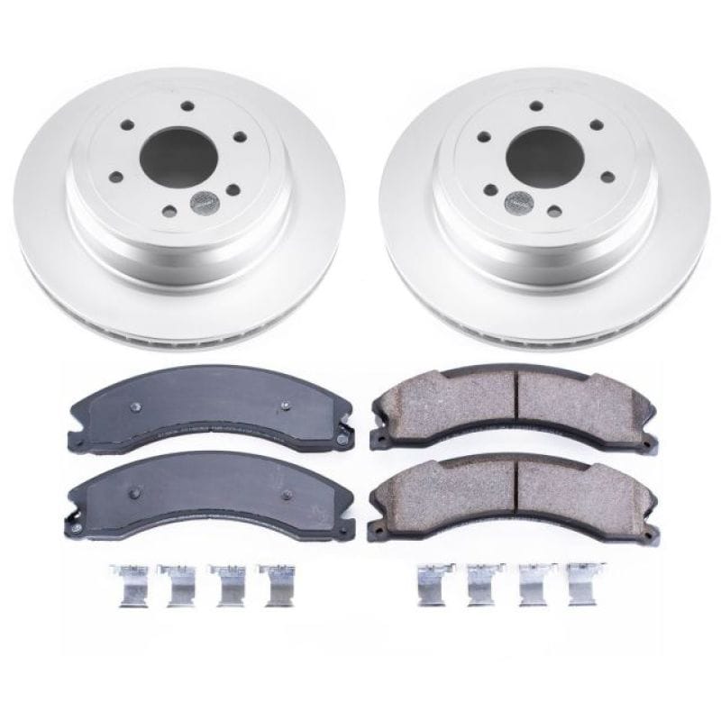 PowerStop — Genuine Geomet Coated Rotor and Low-Dust Ceramic Brake Pad Kit