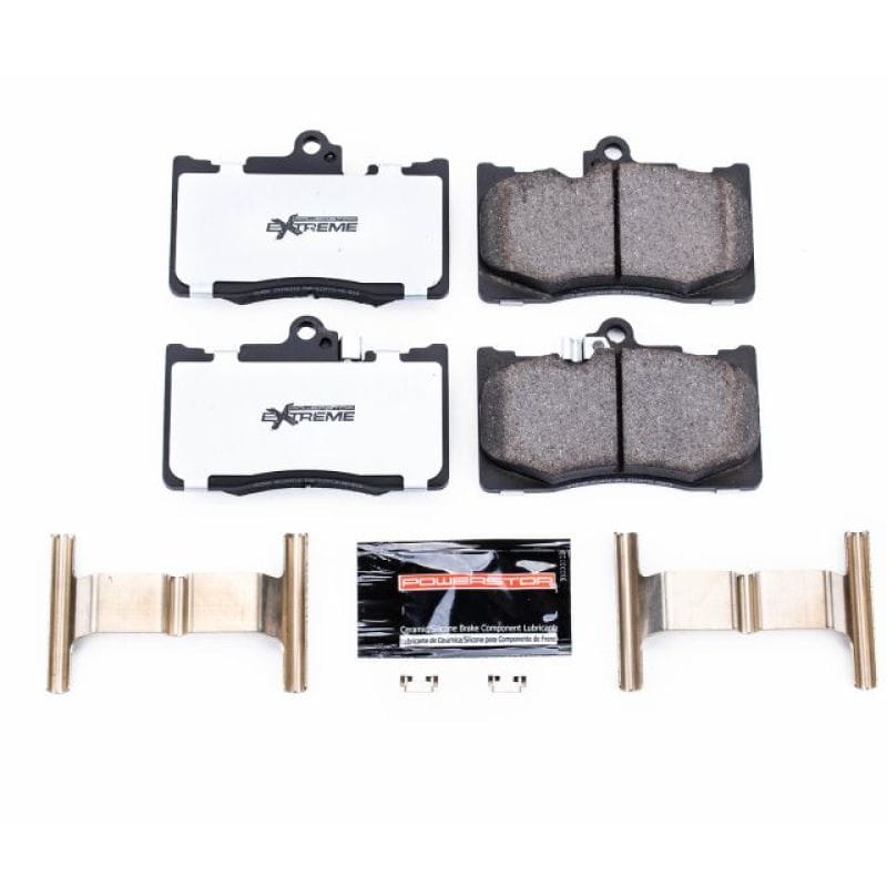 PowerStop — PowerStop - Z26 Performance Carbon-Fiber Ceramic Brake Pads with Hardware Kit