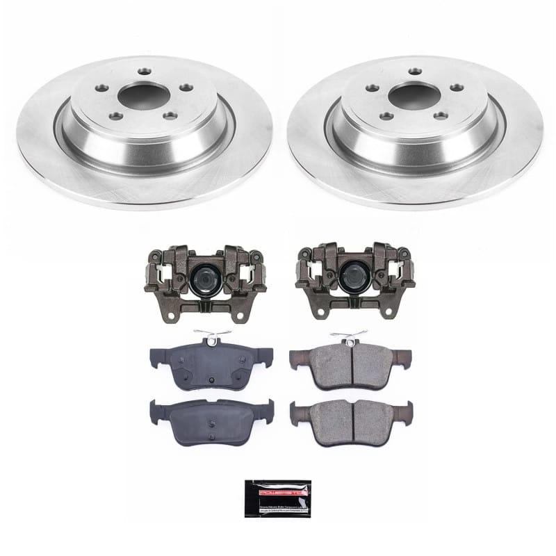 PowerStop — OE Stock Replacement Low-Dust Ceramic Brake Pad, Rotor and Caliper Kit