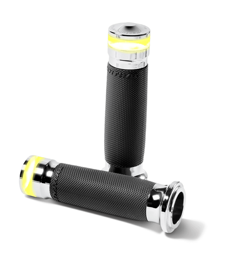 Performance Machine — Performance Machine Contour Led Handle Grip Set - Chrome