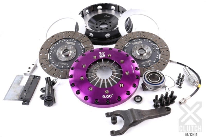 XCLUTCH — Clutch Kit Inc Chromoly Flywheel; 9" Twin Solid Organic Clutch Discs