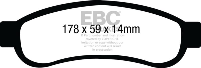 EBC — EBC 08-10 Ford F250 (inc Super Duty) 5.4 (2WD) Ultimax2 Rear Brake Pads
Disc Brake Pad