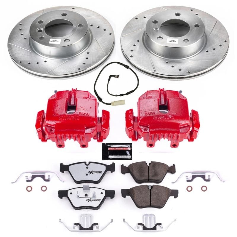 PowerStop — Z26 Street Performance Ceramic Brake Pad, Drilled Slotted Rotor, and Caliper Kit