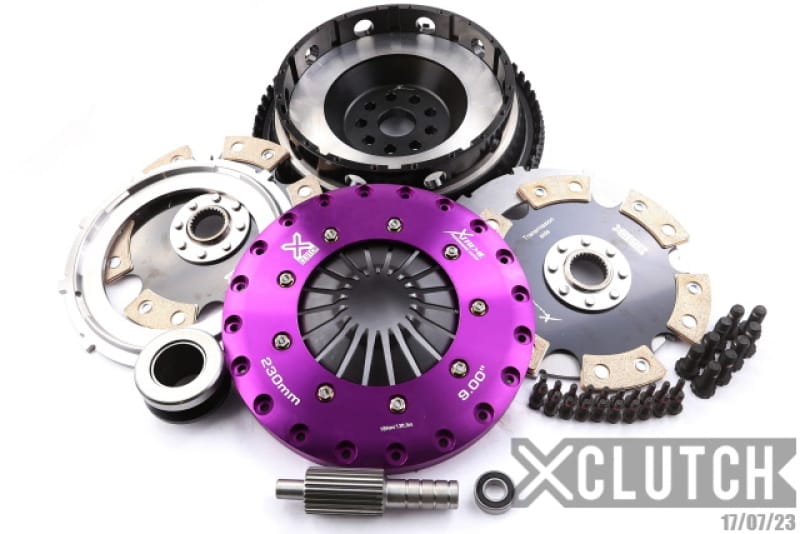 XCLUTCH — Clutch Kit Inc Chromoly Flywheel; 9" Twin Solid Ceramic Clutch Discs
