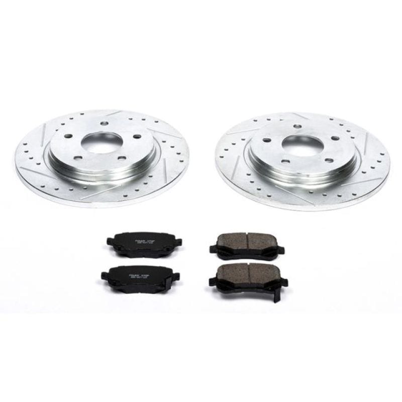 PowerStop — Z23 Daily Driver Carbon-Fiber Ceramic Brake Pad and Drilled & Slotted Rotor Kit
