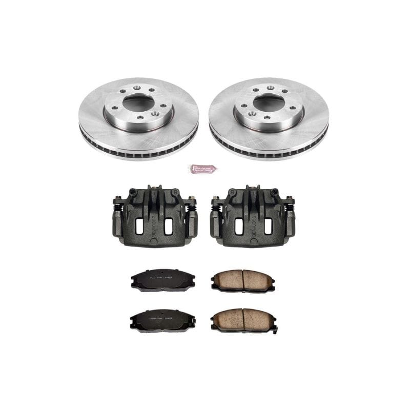 PowerStop — OE Stock Replacement Low-Dust Ceramic Brake Pad, Rotor and Caliper Kit