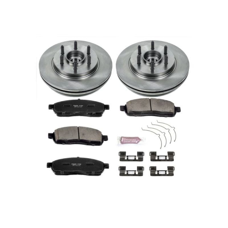 PowerStop — OE Stock Replacement Low-Dust Ceramic Brake Pad and Rotor Kit
