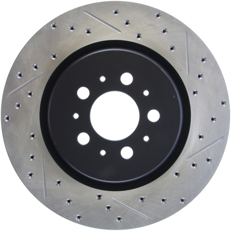 Stoptech — StopTech Sport Drilled & Slotted Brake Rotor; Rear Left
StopTech Sport Drilled/Slotted Brake Rotor; Rear Left
StopTech Sport Drilled/Slotted Disc