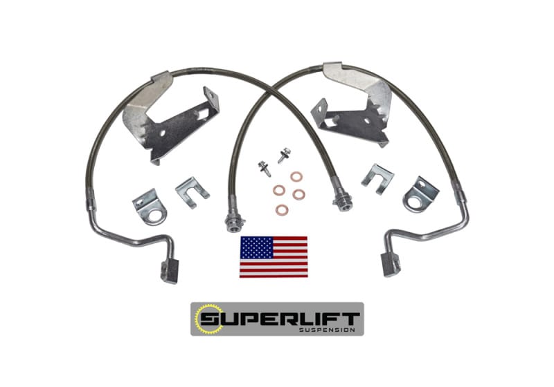 Superlift — Bulletproof Brake Hose - Front - 08-10 F-250/F350 w/ 2-4" Lift
Bulletproof Brake Hose-Front-08-10 F-250/F350 w/2-4in. Lift