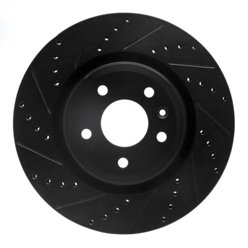 R1 Concepts — R1 Concepts Brake Rotor Drilled and Slotted Black